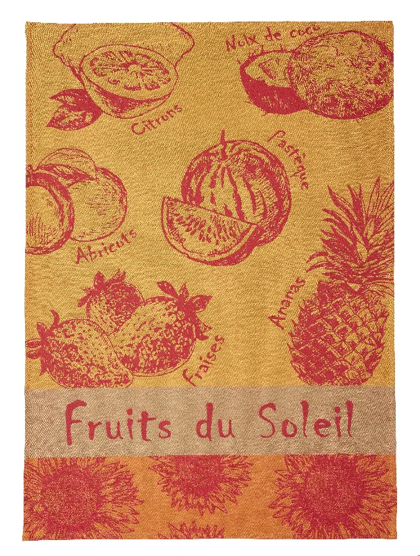 Fruits d'Ete Orange/Red Tea Towel