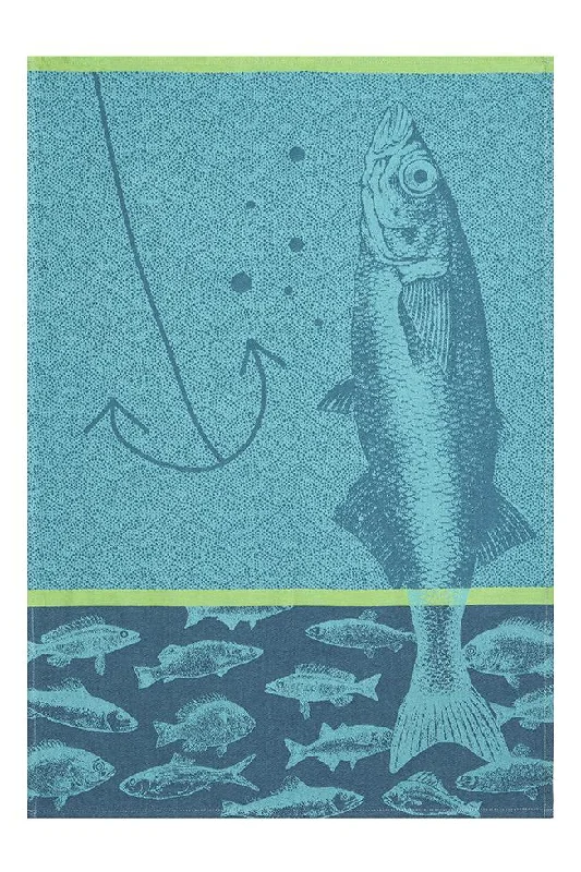 Poissons Blue Tea Towel