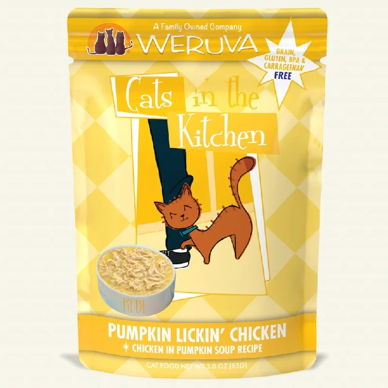 Cats in the Kitchen Wet Cat Food Originals Pumpkin Lickin' Chicken - Chicken in Pumpkin Soup 3oz Pouch Single *Special Order Only*