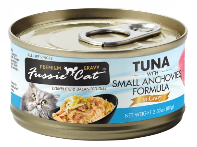 Fussie Cat Can GRAVY Tuna Small Anchovies 2.82 oz