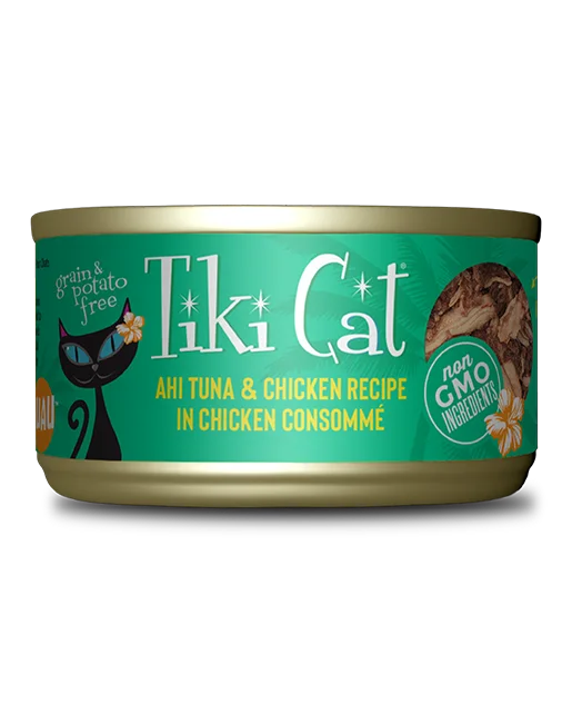 Tiki Cat Hookena Luau Ahi Tuna & Chicken in Chicken Consomme 2.8oz