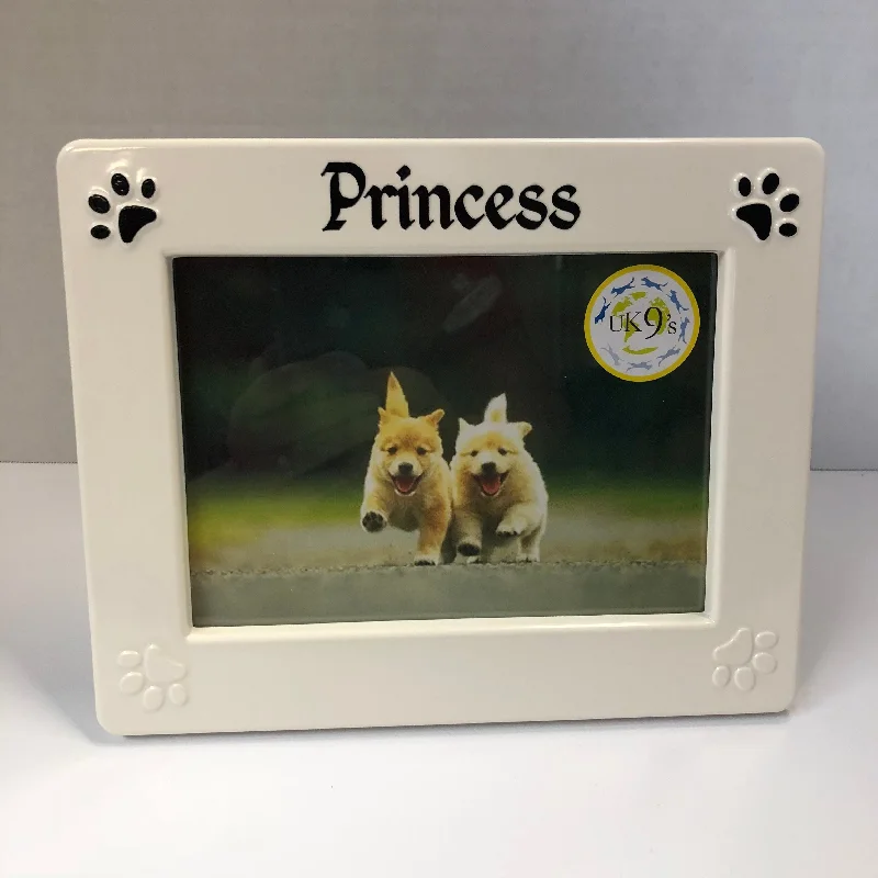 Melamine Rectangle Picture Frame 5"x7" White "Princess"