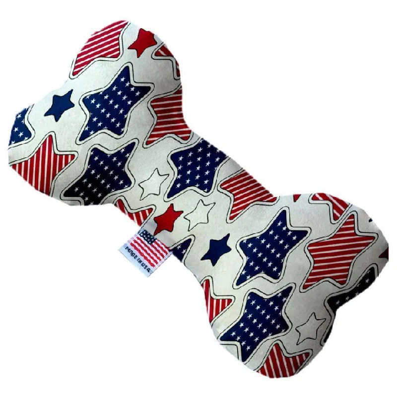 Plush Bone Dog Toy Patriotic Stars