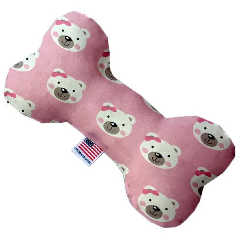 Plush Bone Dog Toy Pink Bears And Bows