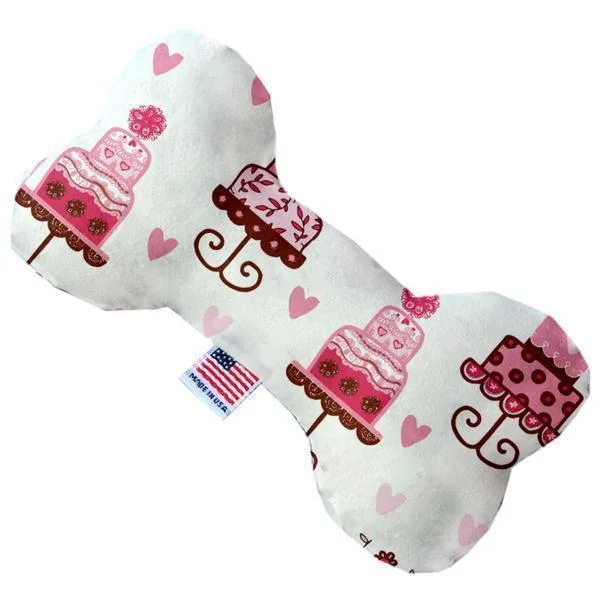 Plush Bone Dog Toy Pink Fancy Cakes