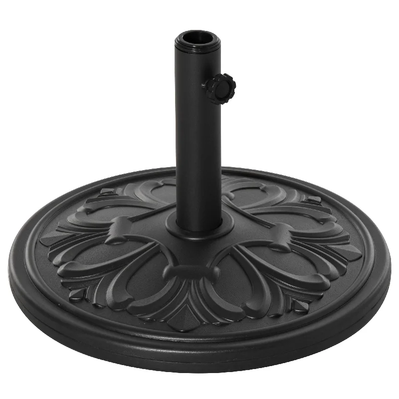 13kg Round Parasol Base Sun Umbrella Weight Stand Holder Patio Outdoor Garden Black