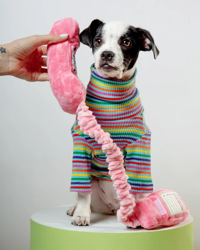 80s Classic Corded Phone Squeaky Dog Toy