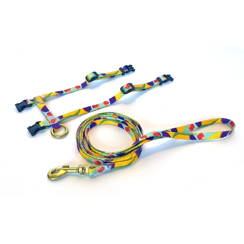 Anipal Gigi the Gouldian Finch Recycled Cat Harness and Lead