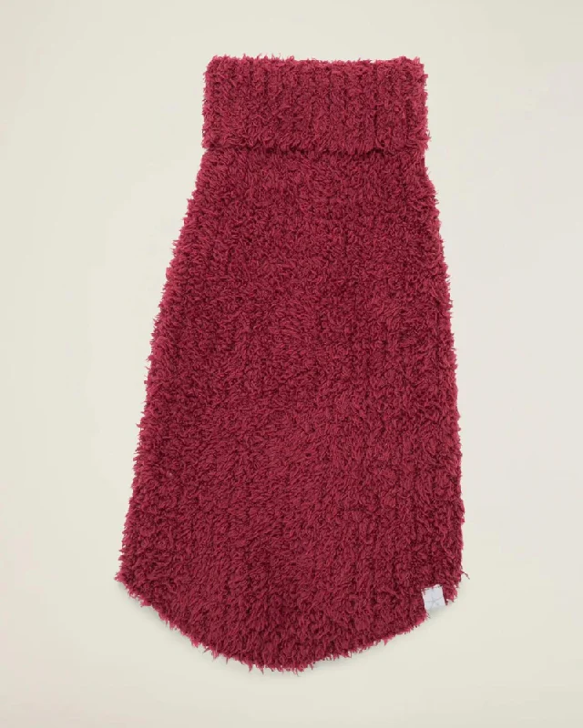 CozyChic Cranberry Ribbed Dog Sweater (FINAL SALE)