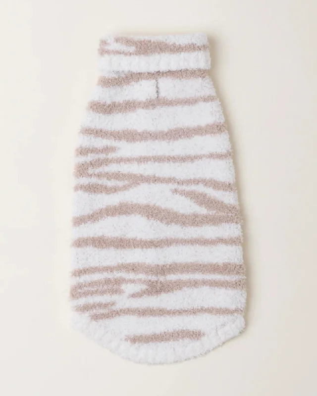 CozyChic Dog Sweater in Cream & Tan Tiger Stripes