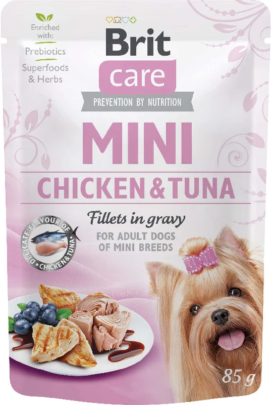 BRIT CARE Dog Mini Plic, File de pui şi ton, în sos 85g