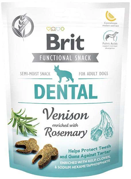 BRIT Functional Snack Dental, recompensă pentru câini, cu Vânat 150g