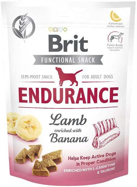 BRIT Functional Snack Endurance, recompensă pentru câini, cu Miel 150g