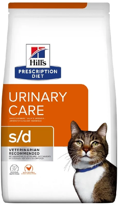 HILL's PD FELINE S/D Hrană uscată pentru dizolvarea struviţilor, cu Pui 1,5kg