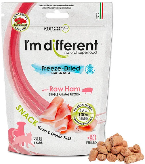 I'M DIFFERENT Recompensă pentru câini şi pisici, Monoproteică, cu Şuncă 40g