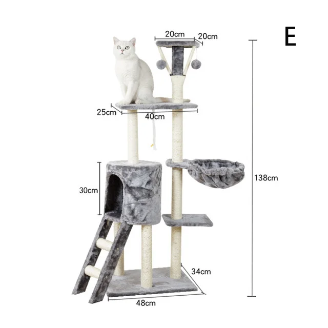 Multi-Level Cat Climbing Tower