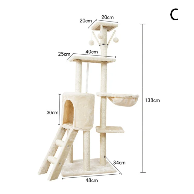 Multi-Level Large Cat Tree - Beige