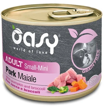 OASY Conservă pentru câini, Small/Mini, cu Porc, fără cereale 200g