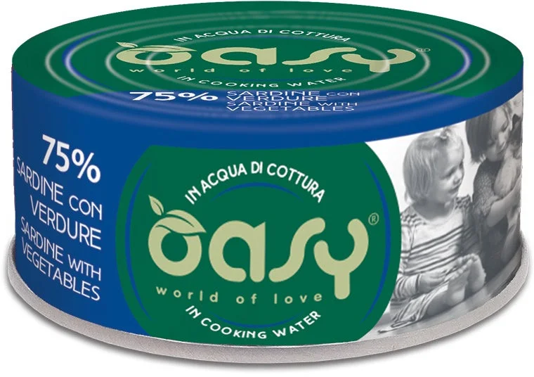 OASY More Love Conservă pentru pisici, cu Sardine şi legume 70g