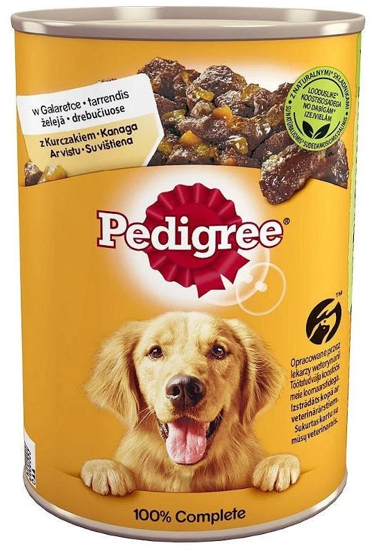 PEDIGREE Conservă pentru câini Adult, cu Pui şi Morcov 1200g