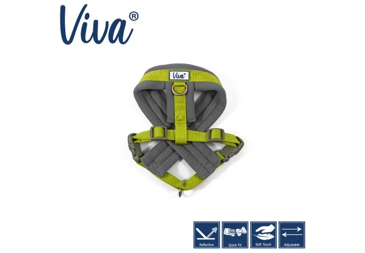 Ancol - Viva Nylon Padded Harness - Lime - XLarge (70-98cm)