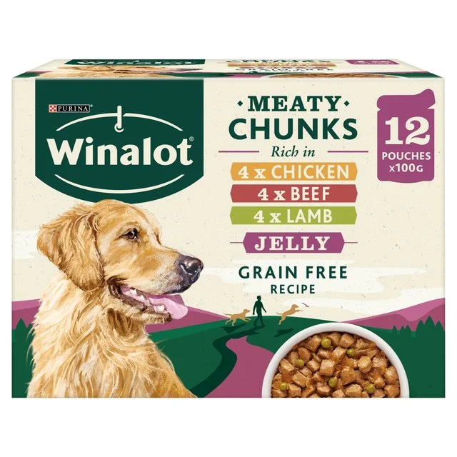 Winalot Dog Food Pouches Mixed in Jelly    12 x 100g