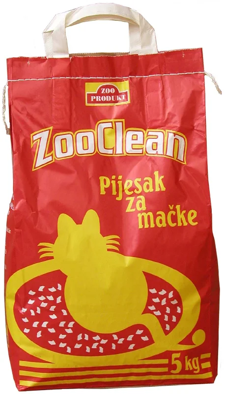 ZOO CLEAN Regular, grudajući mineralni pijesak za mačke, bezmirisni, 5kg