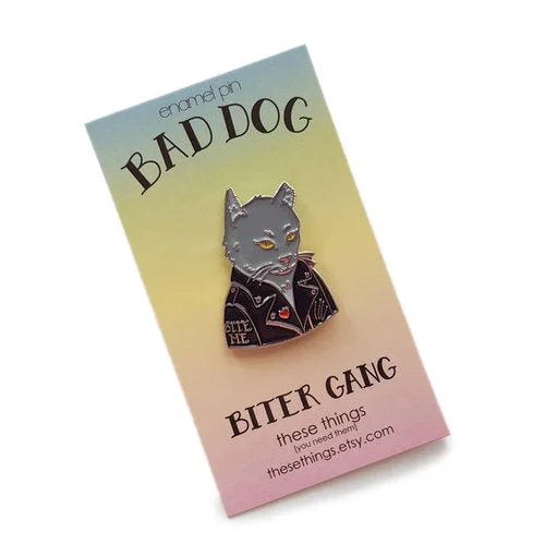 THESE THINGS | Bad Bitter Gang Alley Cat Enamel Pin