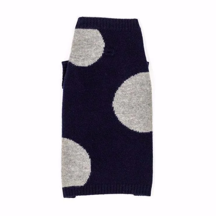 WARE OF THE DOG | Dot Sweater in Navy and Grey